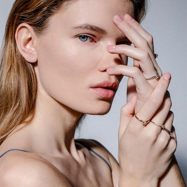 Kornelija Tocionyte with Formes fine jewelry with lab grown diamonds from Duo collection