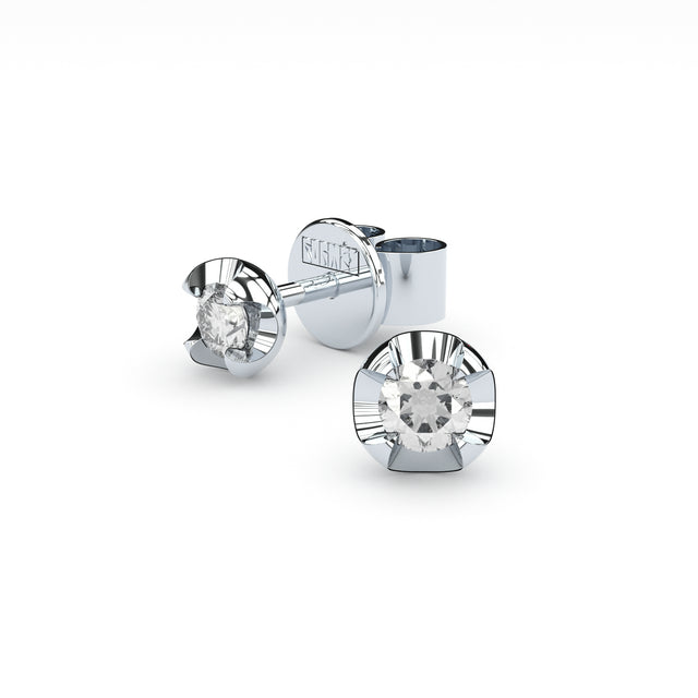 ON THE CLOUDS STUD EARRINGS, 0,26 CT