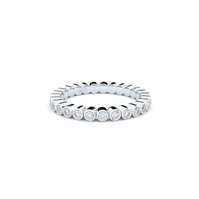 diamonds eternity ring with round setting