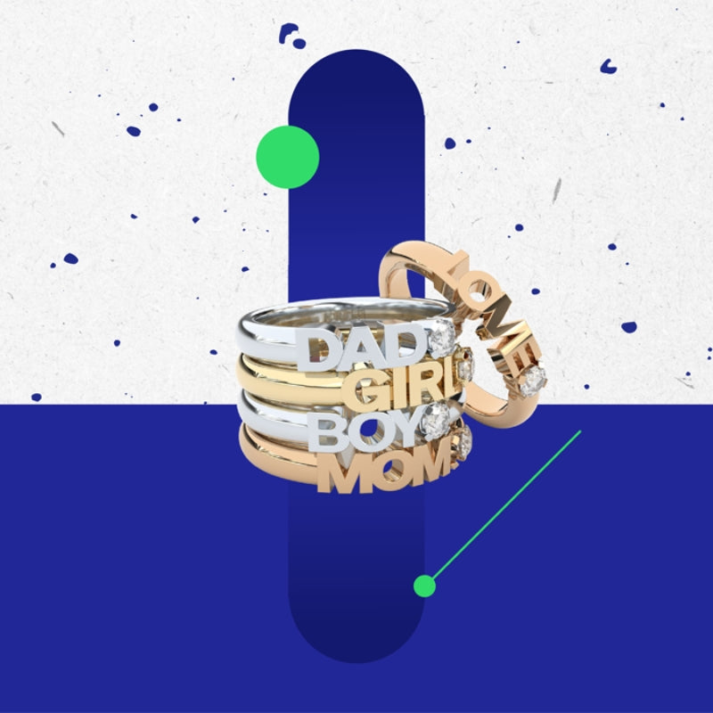 lab grown diamonds rings mom dad girl boy love by Formes