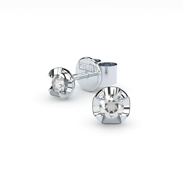 white gold stud earrings with diamonds