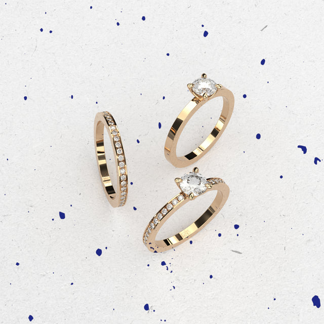 edgy eternity band with lab grown diamonds by formes