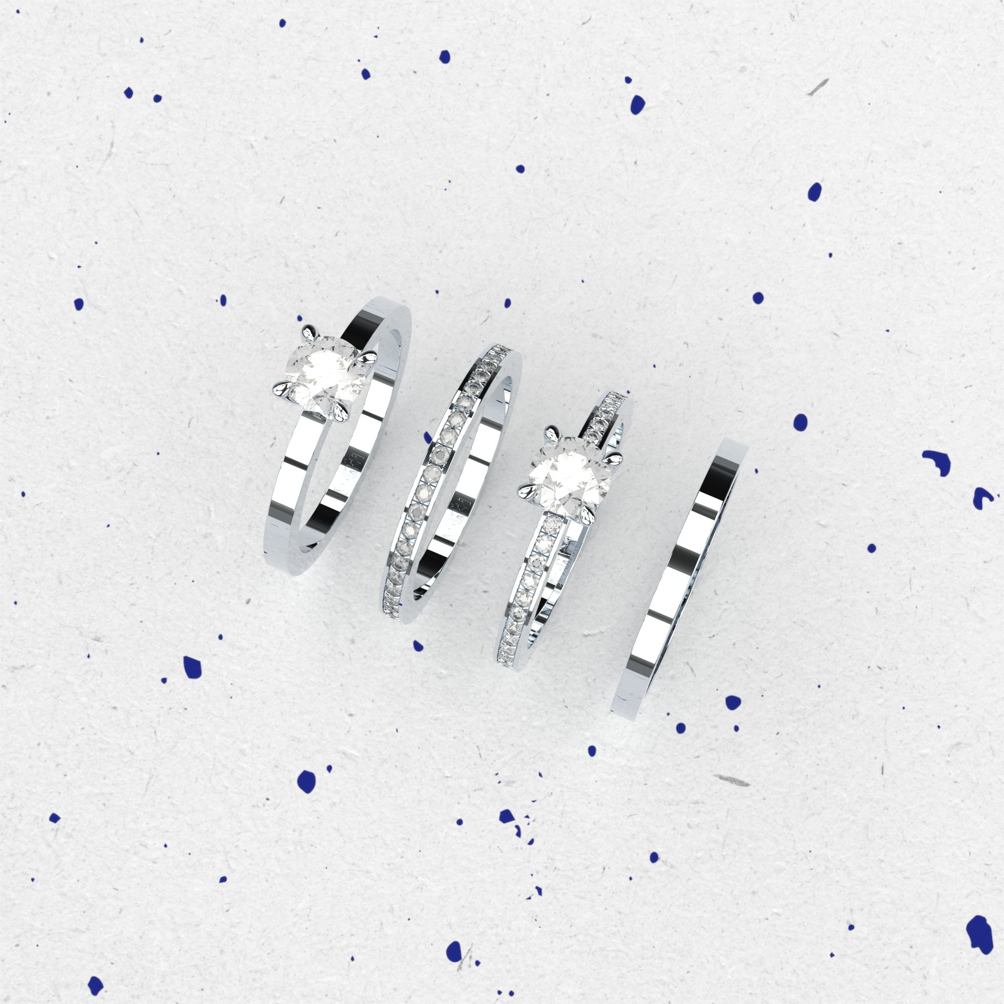 edgy eternity band with lab grown or natural diamonds by formes