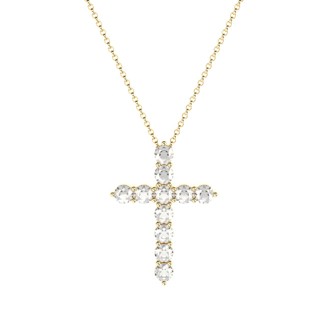 lab grown diamonds luxury cross pendant by Formes