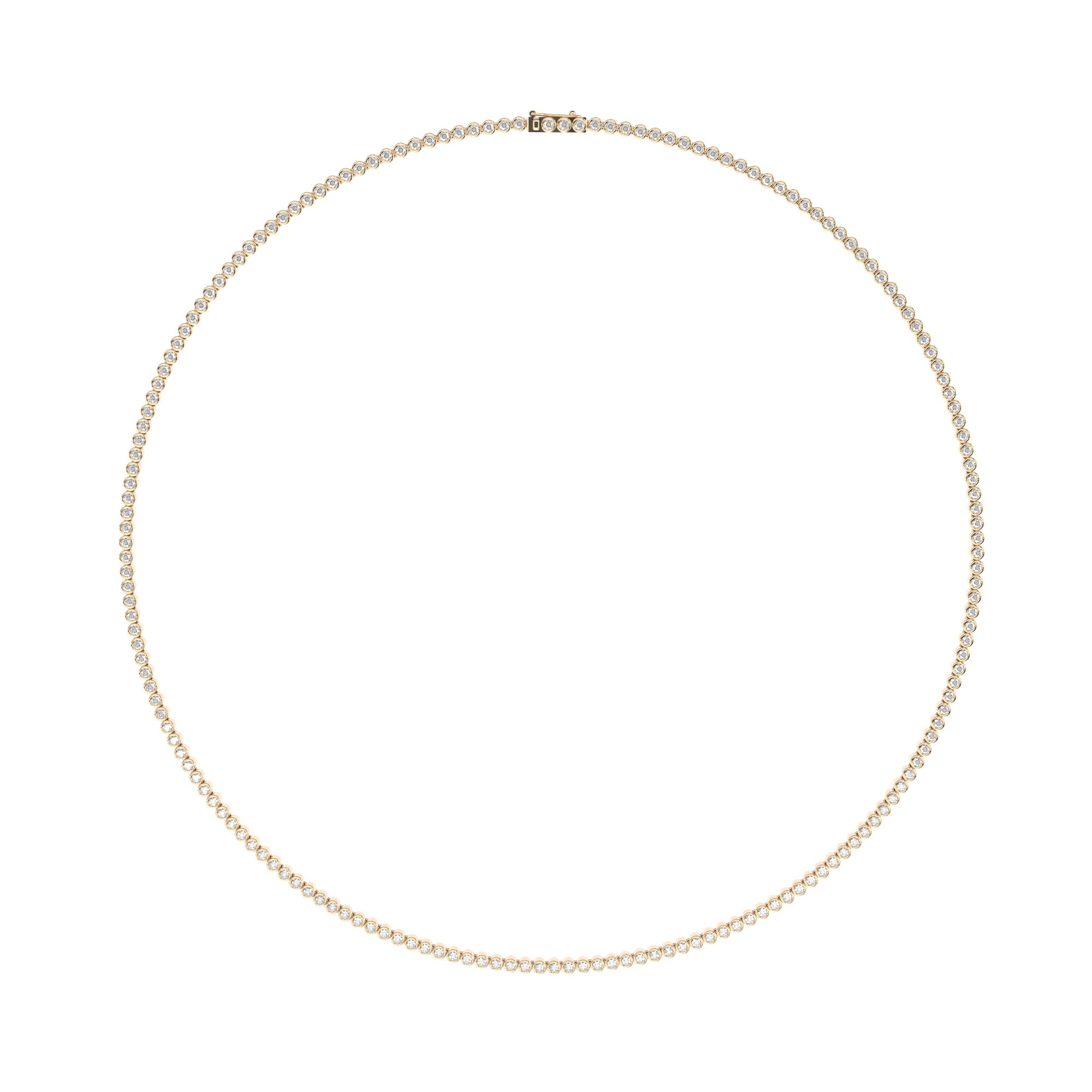 bezel set lab grown diamonds tennis necklace by formes