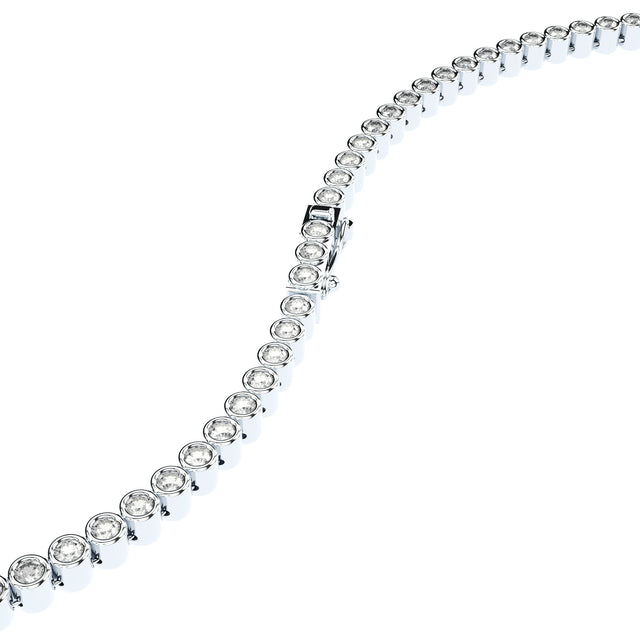 bezel set lab grown diamonds tennis necklace by formes