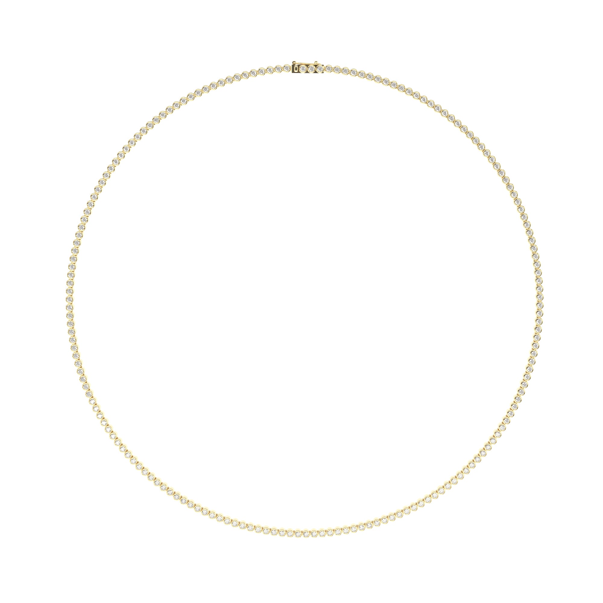 bezel set lab grown diamonds tennis necklace by formes