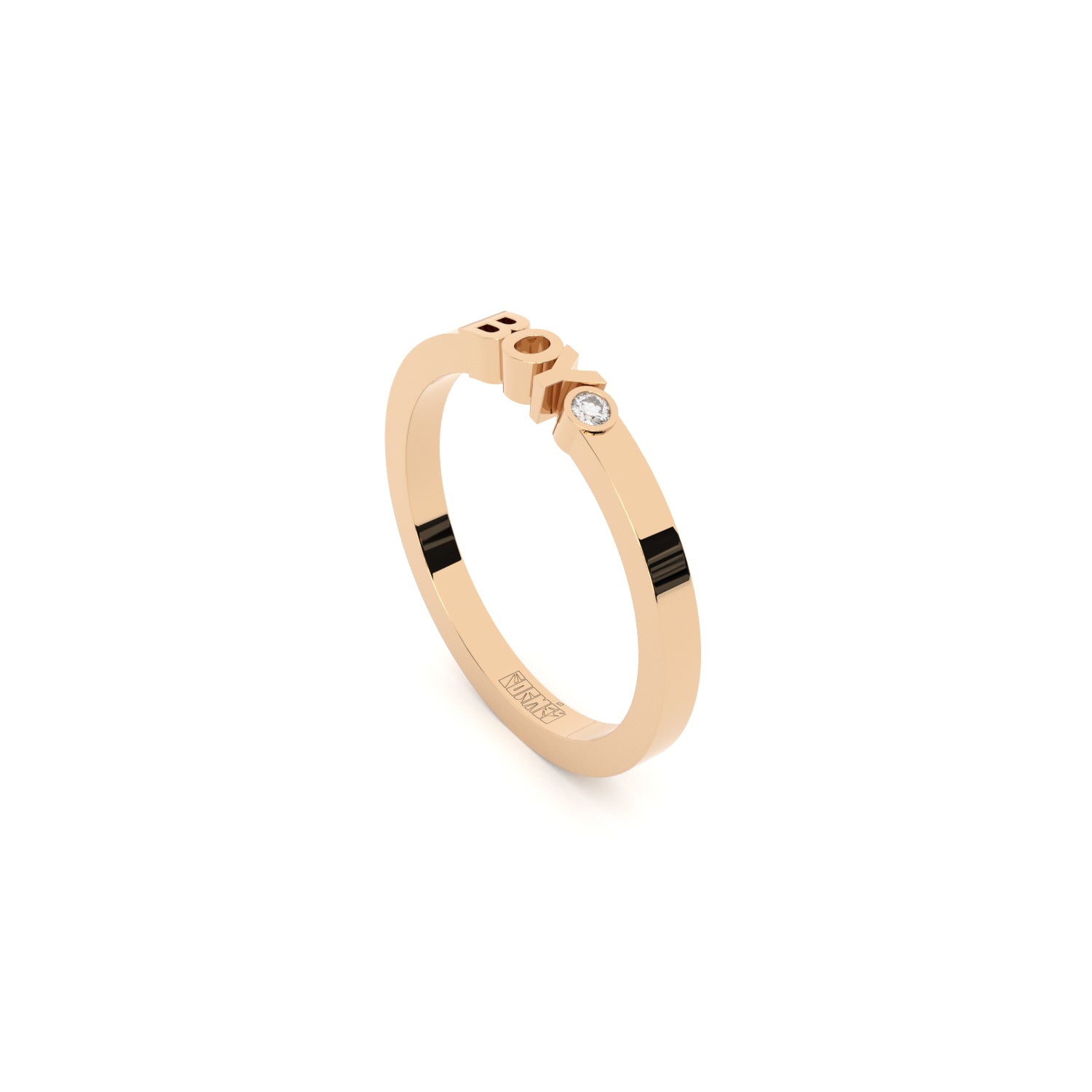 boy ring from gold with lab grown diamond designed by Formes