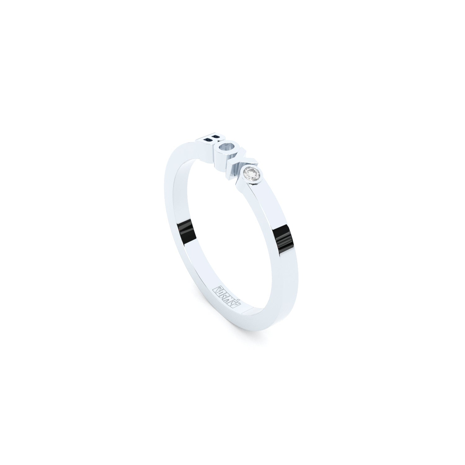 boy ring from gold with lab grown diamond designed by Formes
