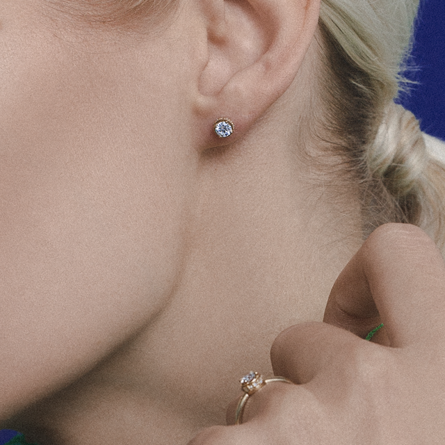 cosmos earring with lab grown diamonds by formes