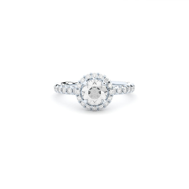 designer halo engagement ring with lab grown or natural diamonds by Formes