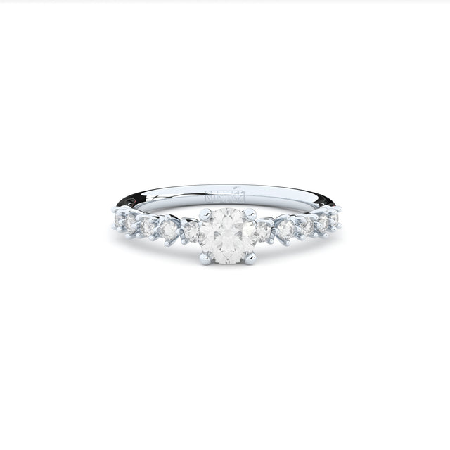 designer solitaire engagement ring with lab grown diamonds by Formes
