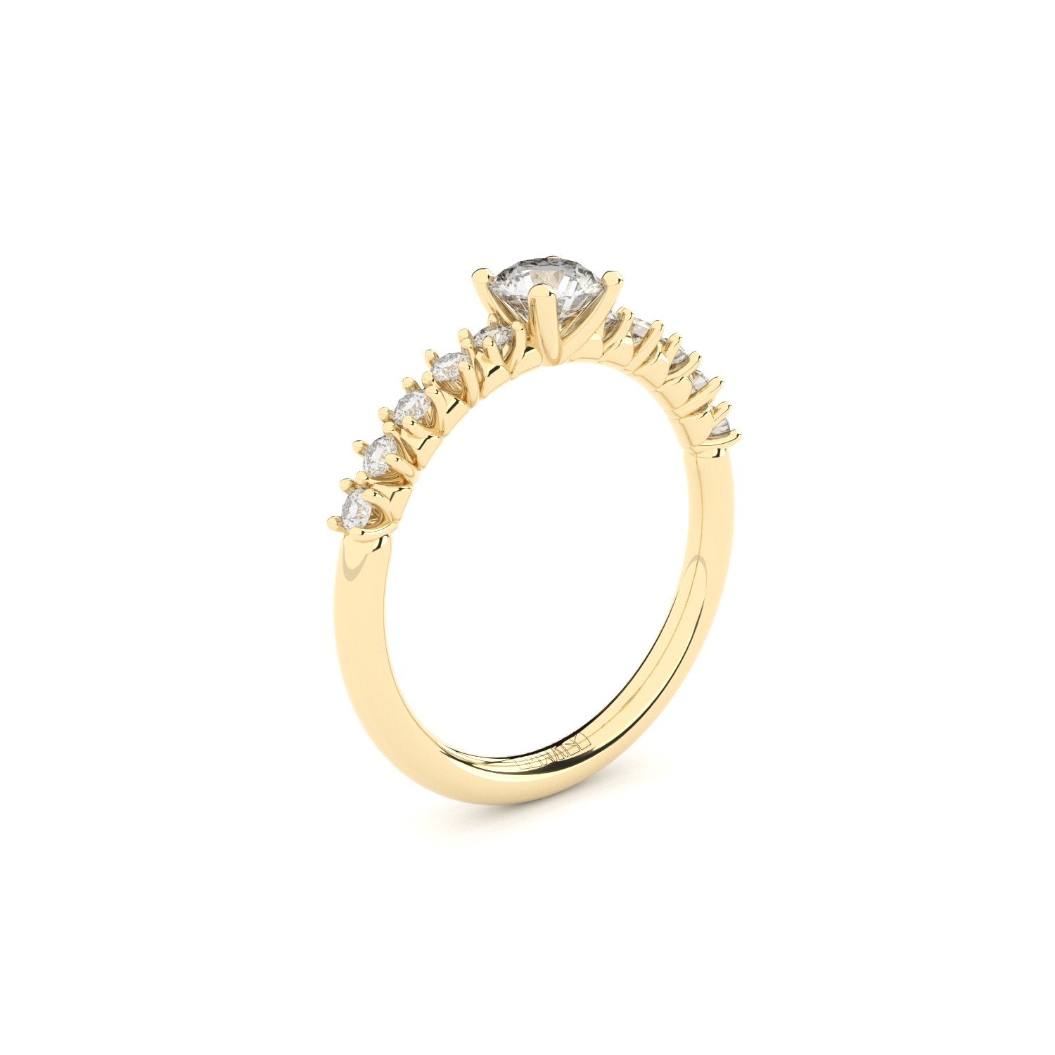 designer solitaire engagement ring with lab grown or natural diamonds by Formes