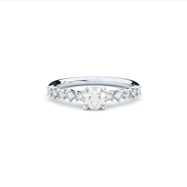 designer solitaire engagement ring with lab grown or natural diamonds by Formes