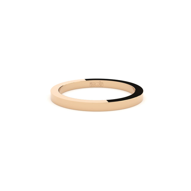 edgy square petite wedding ring from rose gold