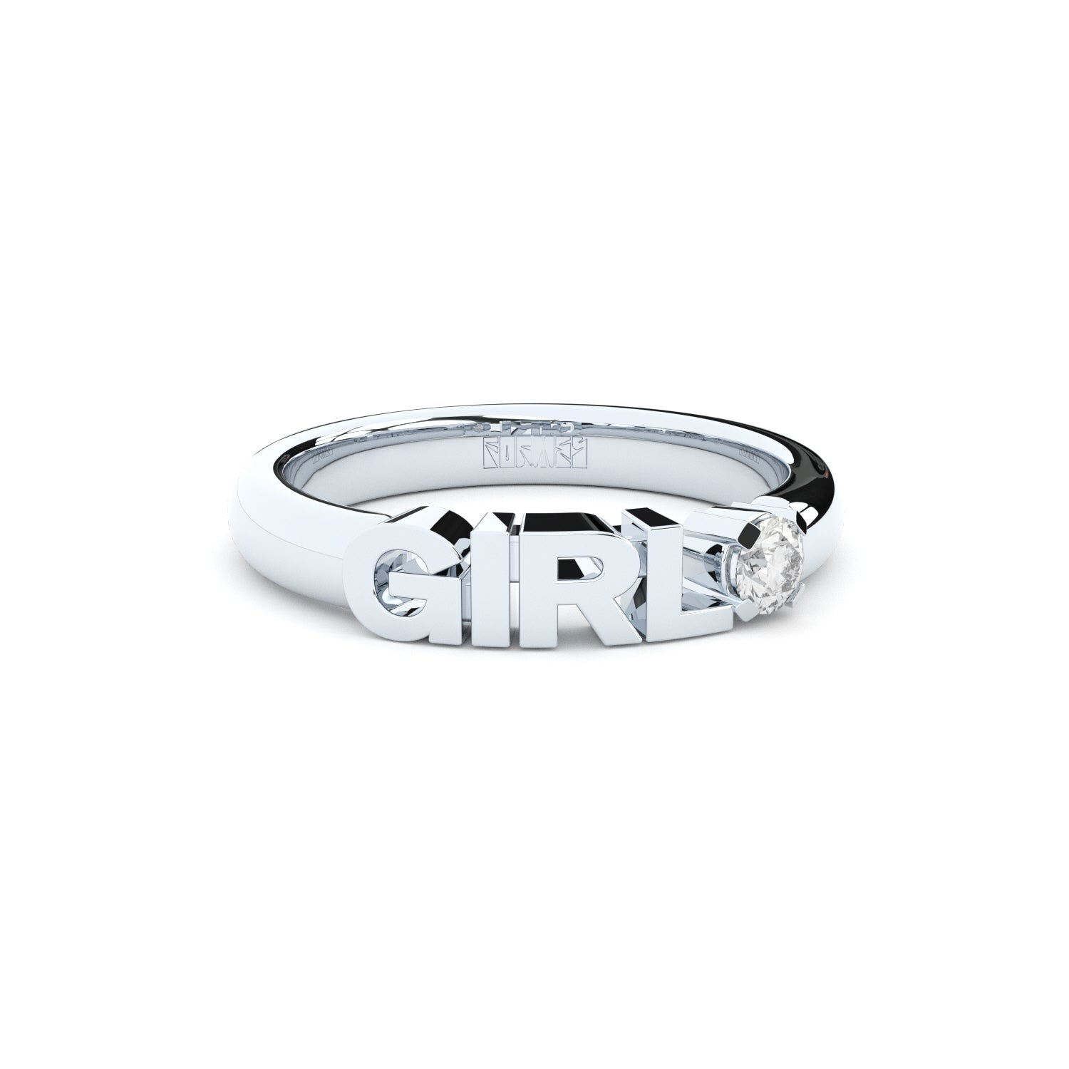 STACKABLE GIRL RING with lab grown diamonds by Formes