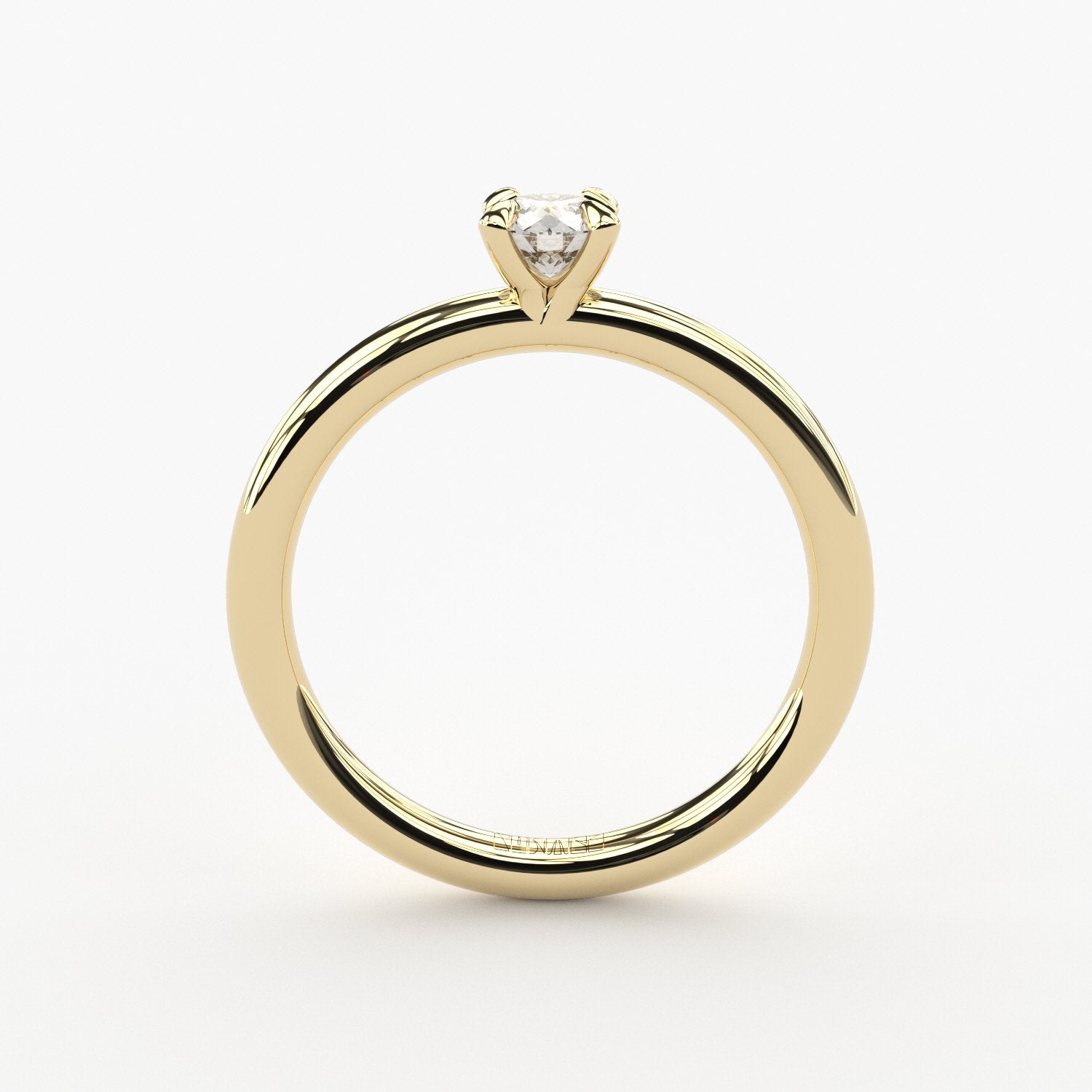 handmade lab grown or natural diamond solitaire engagement ring by Formes
