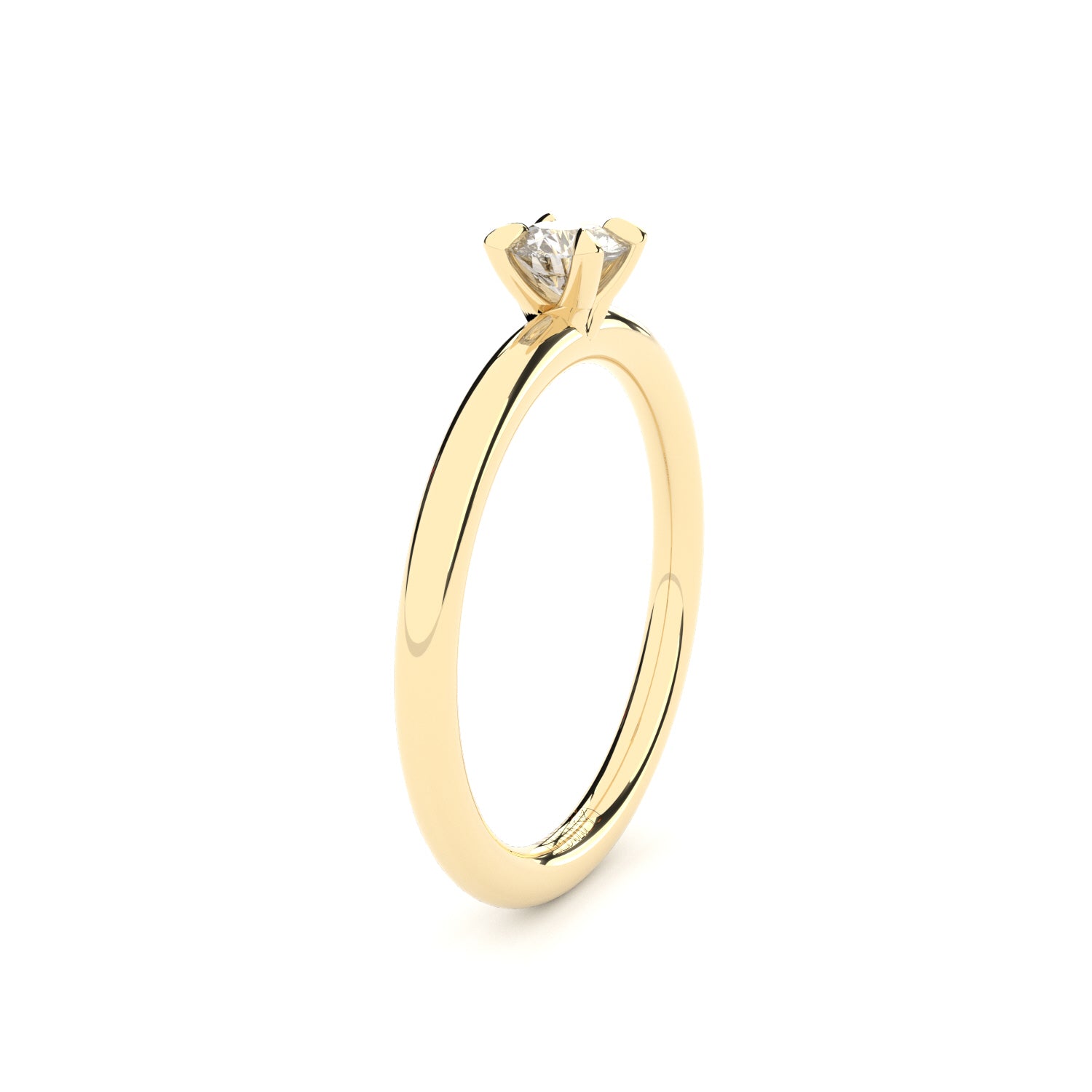 handmade lab grown diamond solitaire engagement ring by Formes