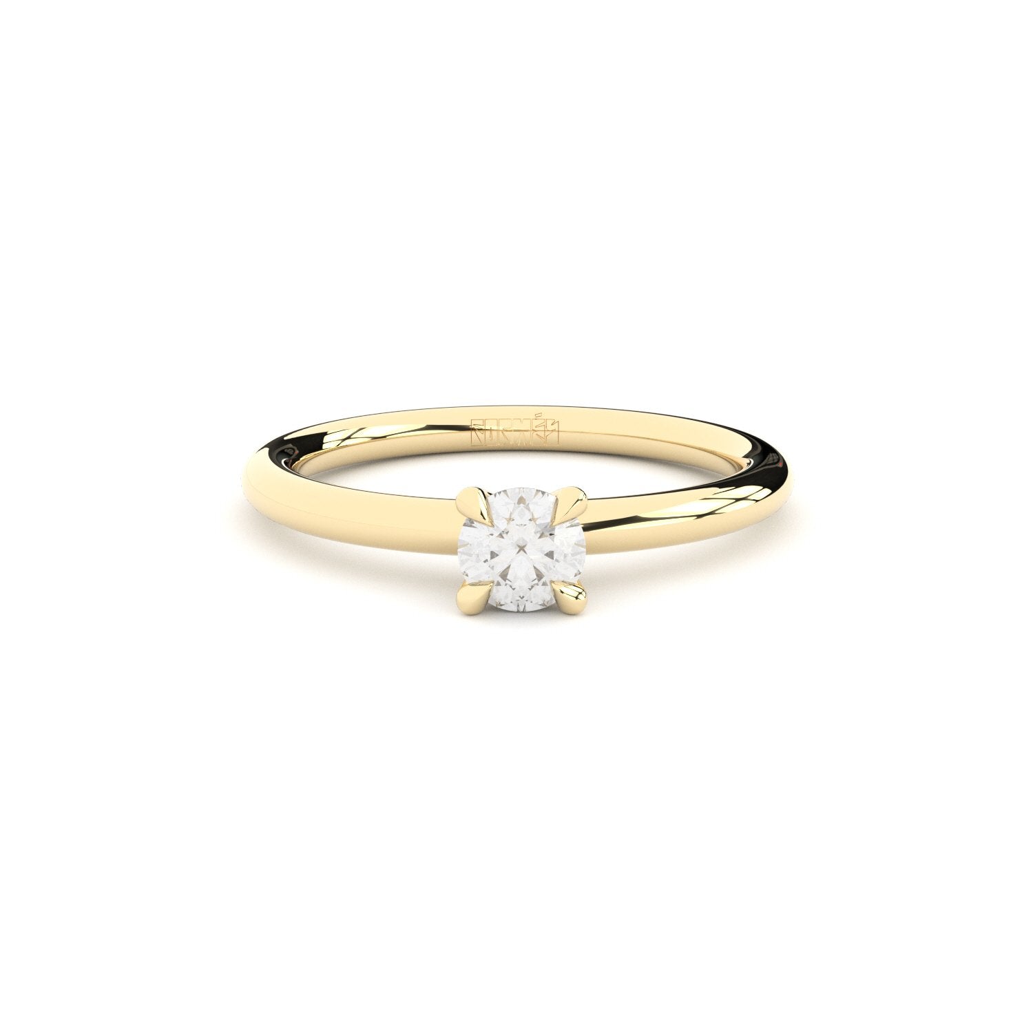 handmade lab grown or natural diamond solitaire engagement ring by Formes