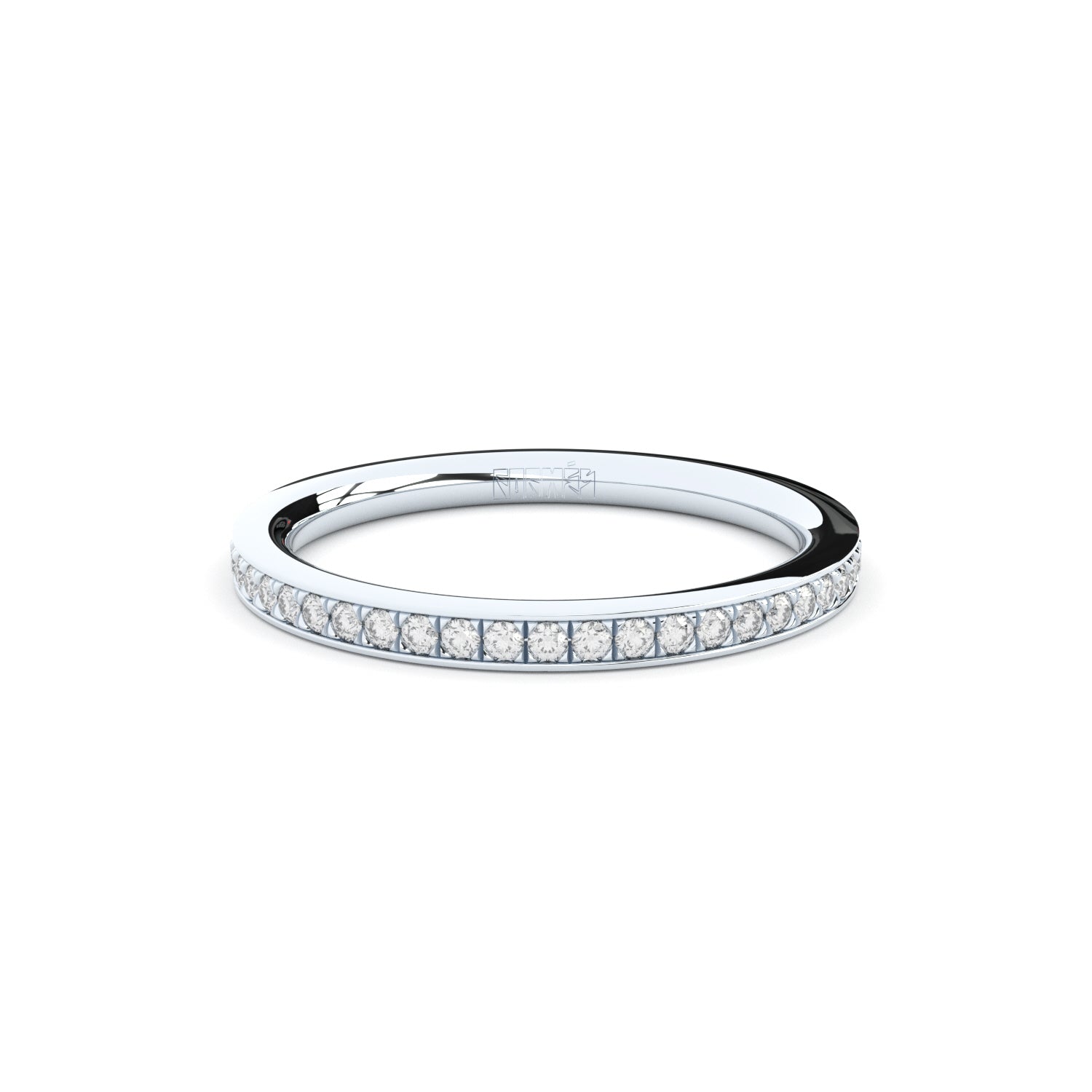 lab grown or natural diamonds eternity band rounded profile by Formes