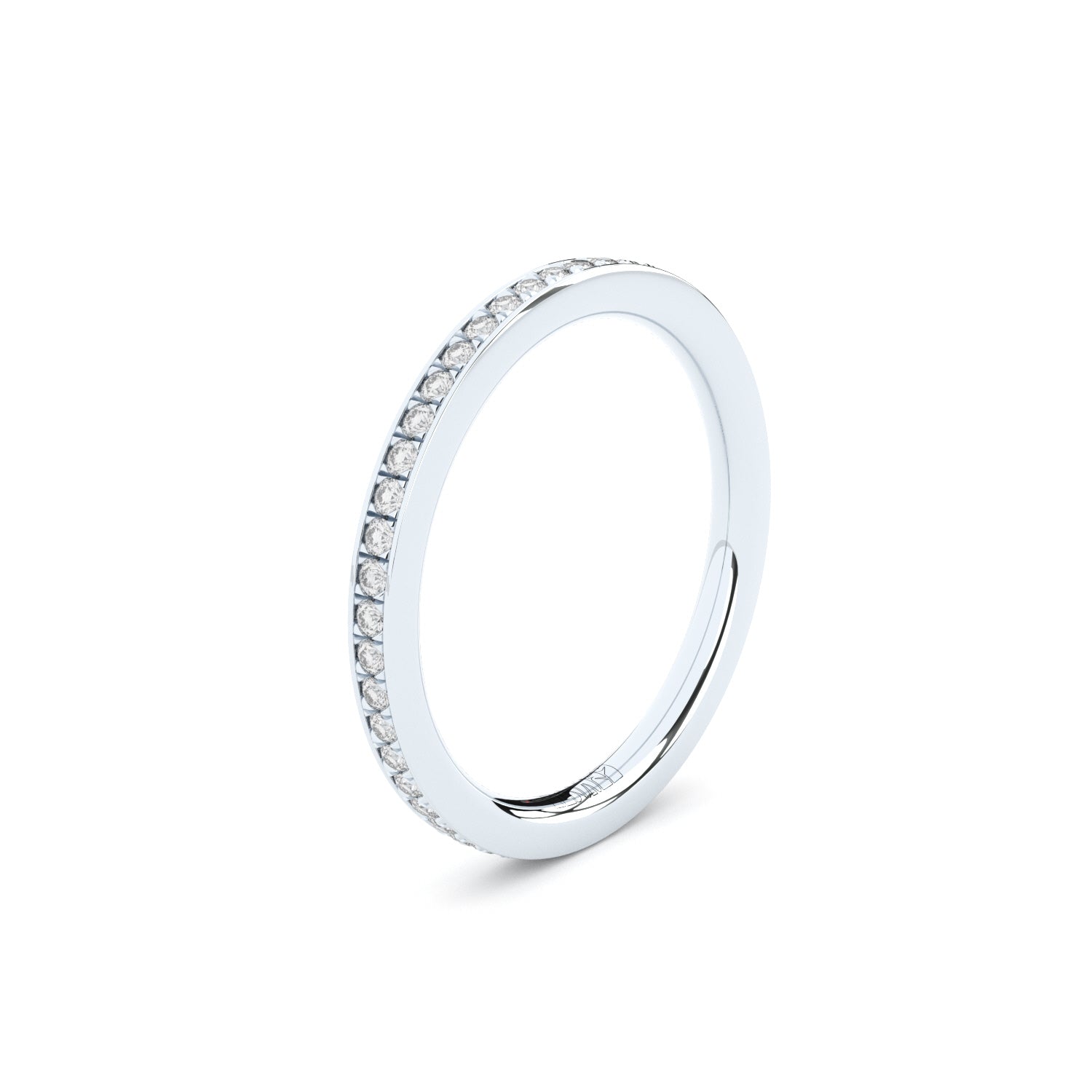 lab grown or natural diamonds eternity band rounded profile by Formes