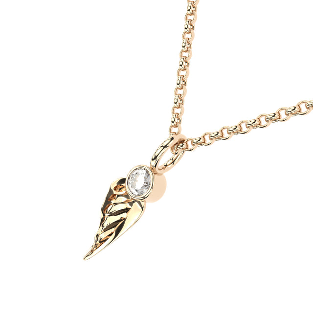 lab grown diamond wing pendant from 18 K gold by Formes