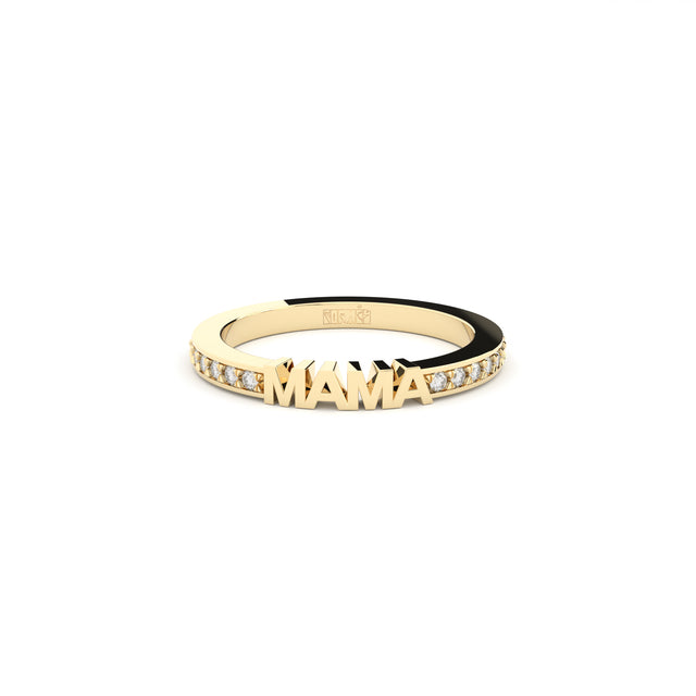 mama ring with lab grown diamonds eternity shank by Formes