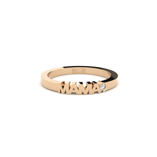 mama ring edgy design with lab grown diamond by Formes