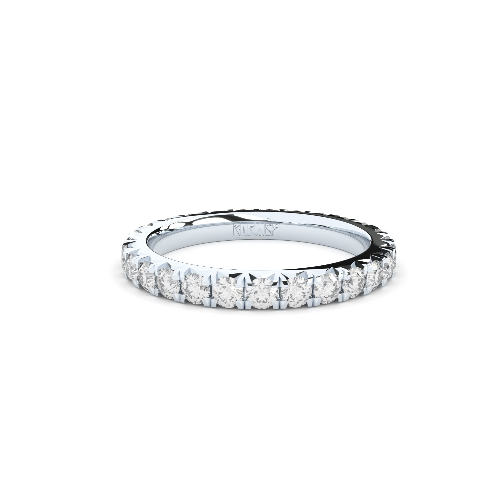 slim eternity band with lab made or natural diamonds by formes 2,2 mm