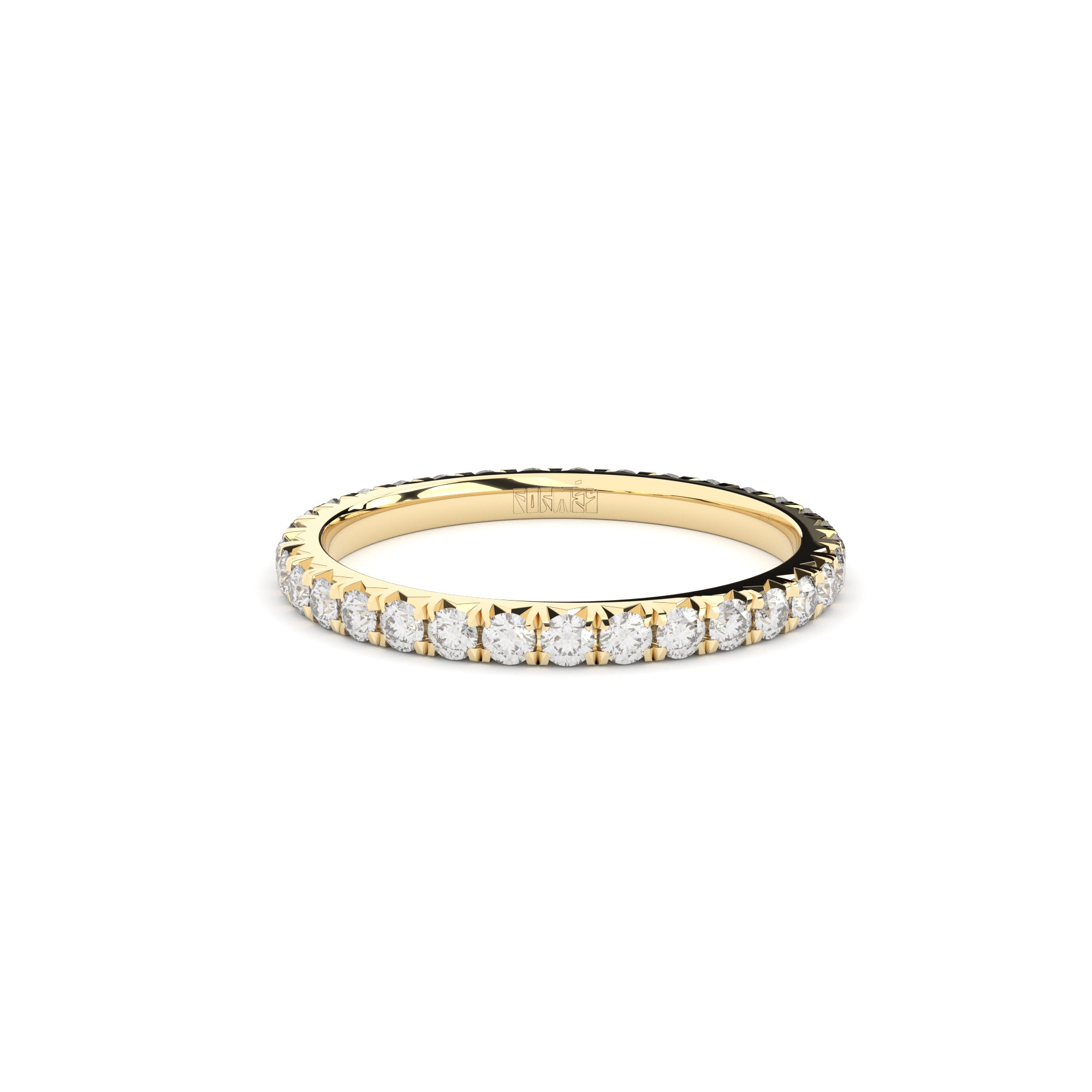 slim eternity band with diamonds by formes 1,7 mm