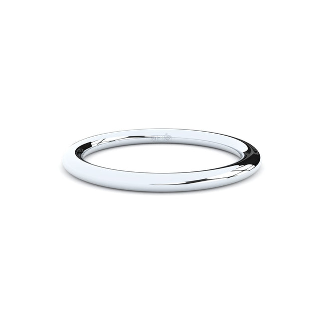 slim oval wedding ring Formes