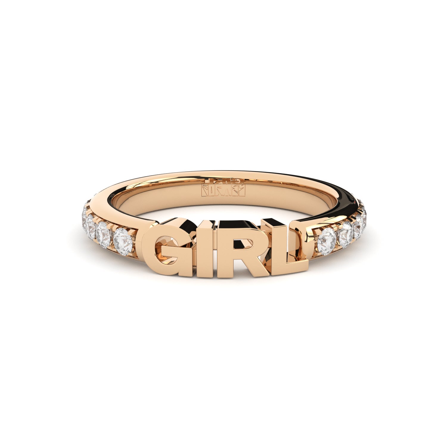 stackable girl ring with lab grown diamonds eternity band from Formes