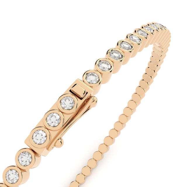 tennis bracelet bezel set lab grown diamonds by Formes