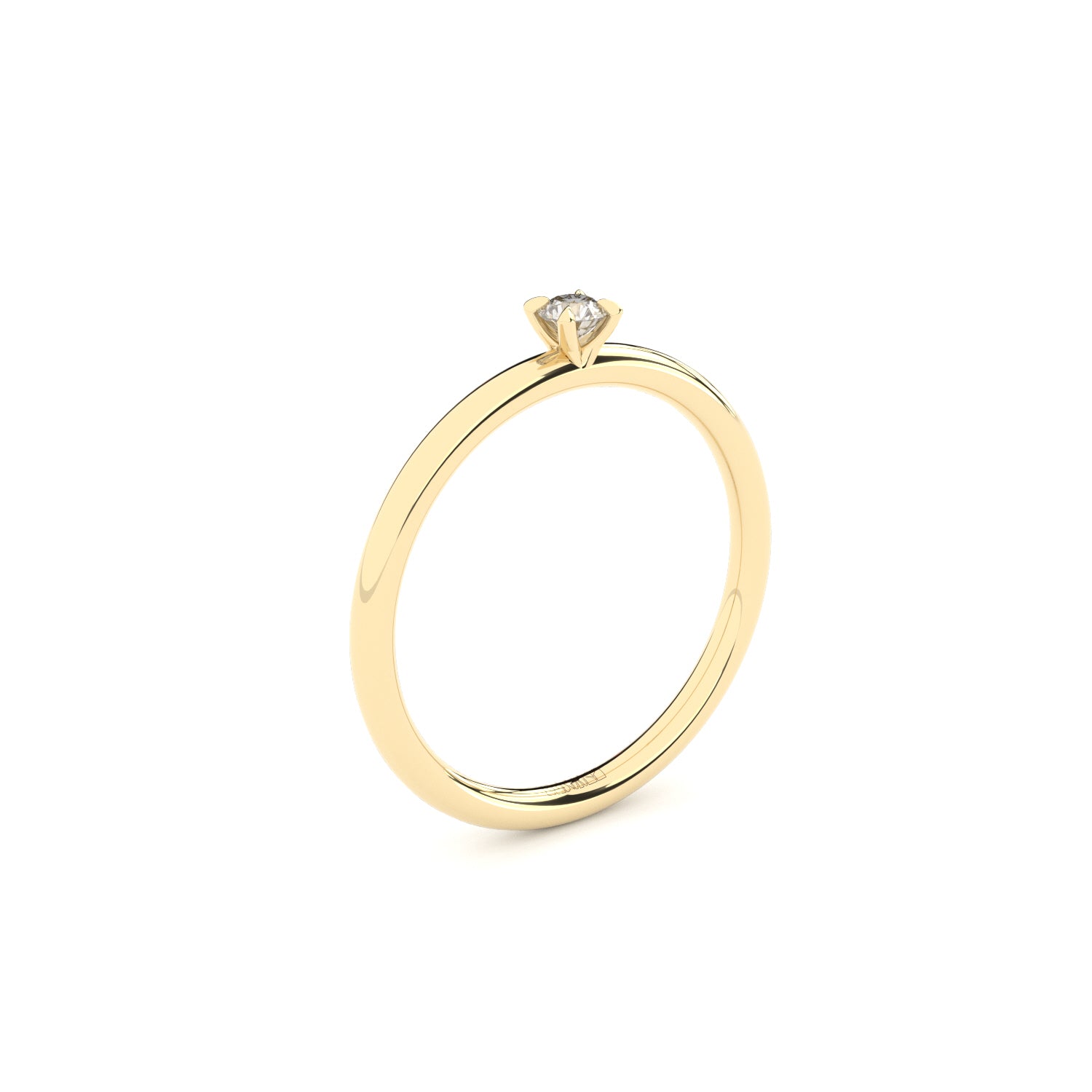 petite engagement ring with lab grown or natural diamonds by Formes