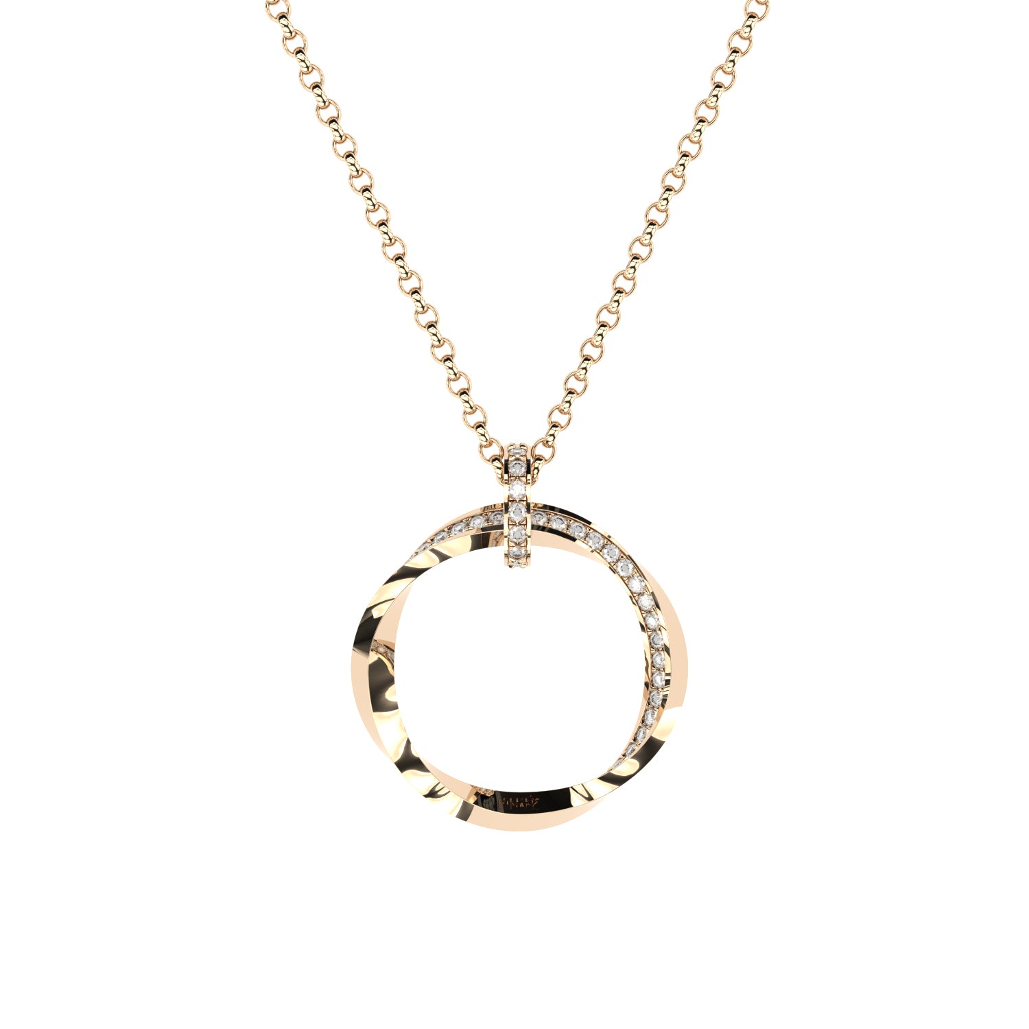 torsion pendant with lab grown diamonds Formes