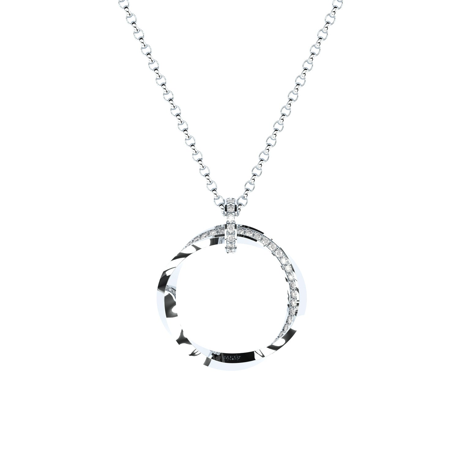 torsion pendant with lab grown diamonds Formes