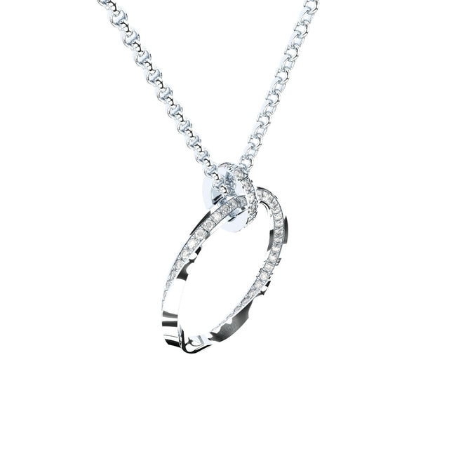 torsion pendant with lab grown diamonds Formes
