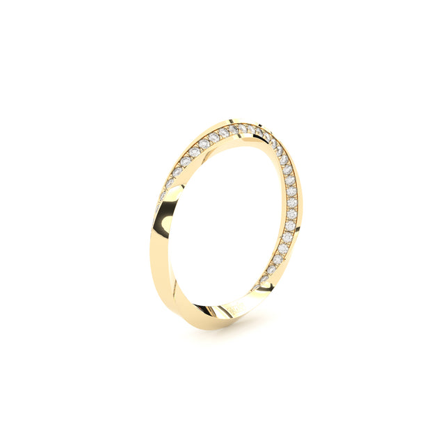torsion ring with lab grown diamonds by formes