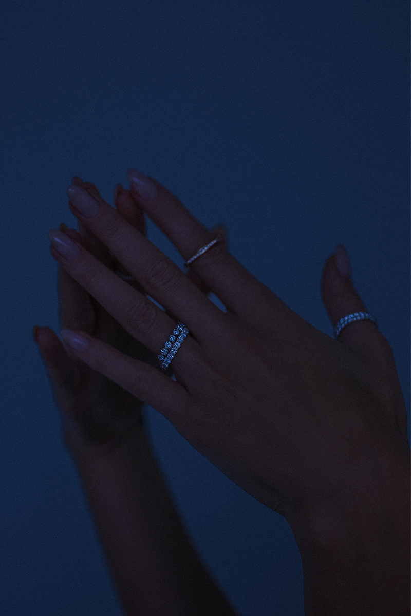 Designer eternity rings with diamonds by Formes
