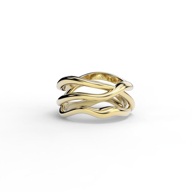 BAre Souls Organic 3 Shanks Golden Ring by Formes