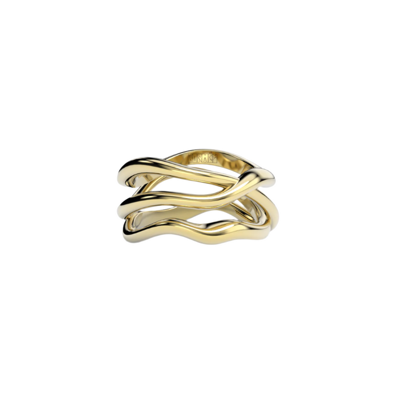 BAre Souls Organic 3 Shanks Golden Ring by Formes