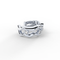 Bare Soul ear cuff 2 threads by Formes in white gold