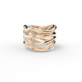 Bare Souls 4 Shank Golden Ring by Formes Rose Gold