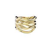 Bare Souls 4 Shank Golden Ring by Formes yellow Gold