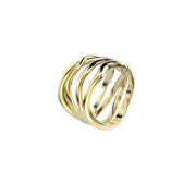Bare Souls 4 Shank Golden Ring by Formes yellow Gold
