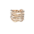 Bare Souls 5 shanks golden ring with diamonds by Formes