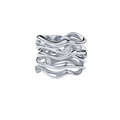 Bare Souls 5 shanks golden ring with diamonds by Formes white
