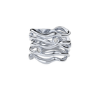 Bare Souls 5 shanks golden ring with diamonds by Formes white
