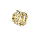 Bare Souls 5 shanks golden ring with diamonds by Formes yellow

