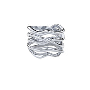 Bare Souls 5 shanks golden ring with diamonds by Formes